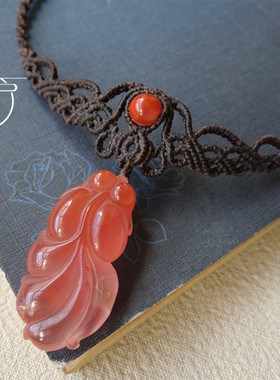 手作项链绳南红挂件材料包