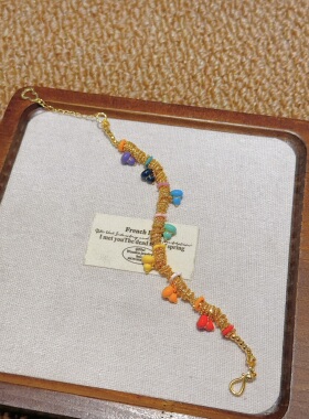 金店同款镀金烧蓝七子葫芦麻花圈蹦迪珠手链七色福禄转运珠手串女