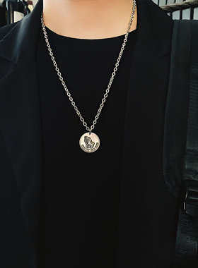 yu原创欧美祈祷之手钛钢项链情侣