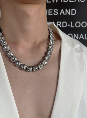 超闪冰糖钻YUSTUDIO情侣项链高级