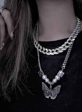 欧美街头明星网红粗款说唱项链