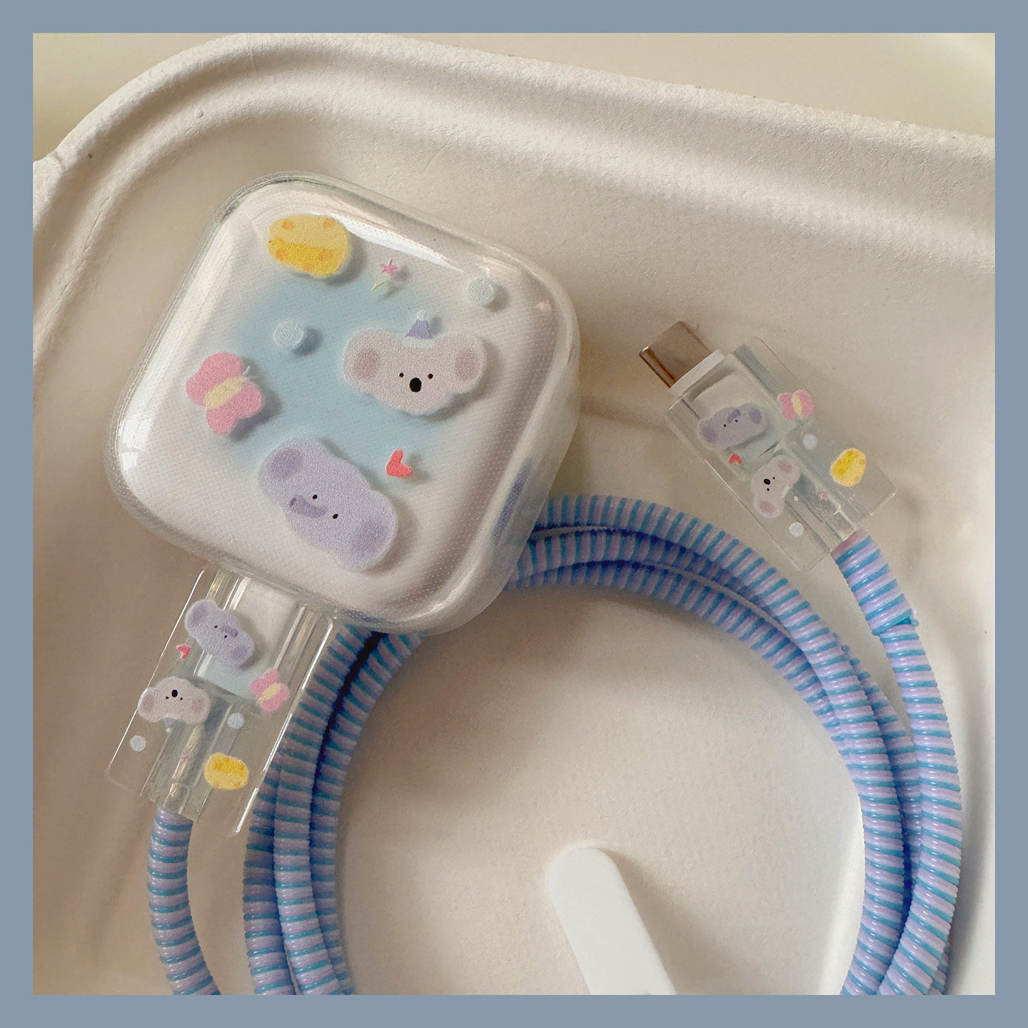 粉猫咪40w充电头保护套适用于iPhone17/16充电线保护套缠绕绳防折,淘宝优惠券,粉丝福利购,淘宝优惠卷