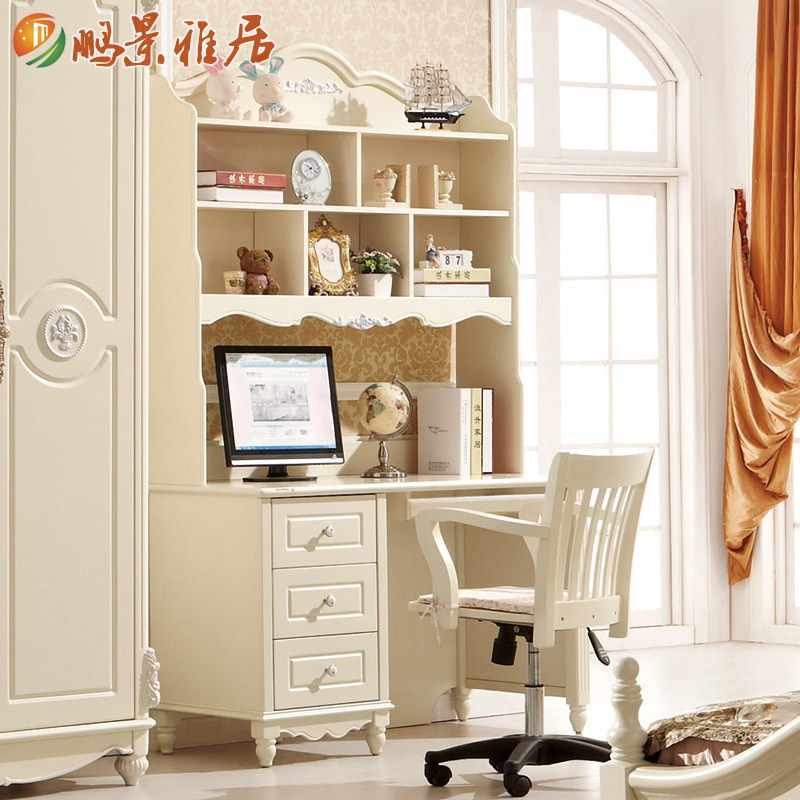 Buy European Wood Computer Desk Desk Bookcase Bookcase Combination