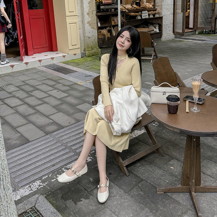 全皮~2025新款软羊皮法式小众一字带金属扣浅口平底玛丽珍单鞋女,淘宝优惠券,粉丝福利购,淘宝优惠卷