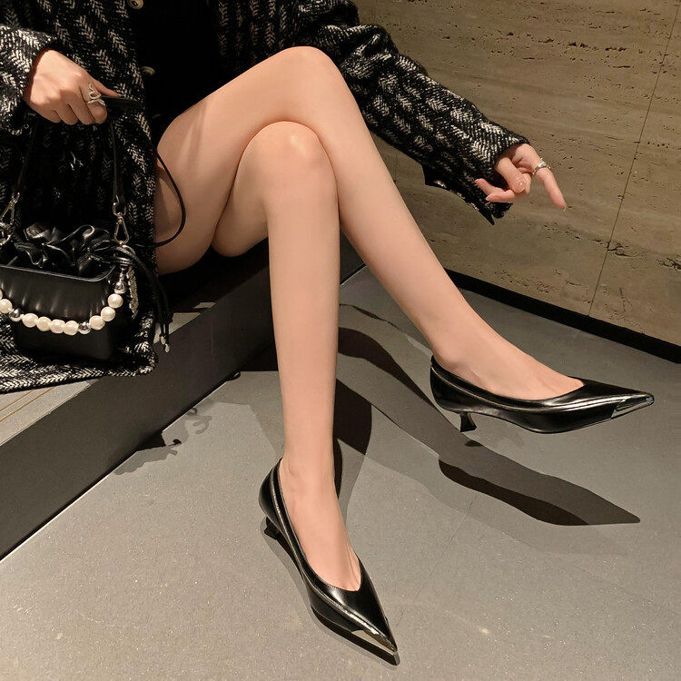 法式尖头气质浅口单鞋2024春秋新款优雅细跟高跟鞋猫跟通勤女鞋,淘宝优惠券,粉丝福利购,淘宝优惠卷