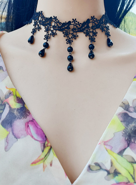 蕾丝低领项链锁骨女遇鑫宝贝