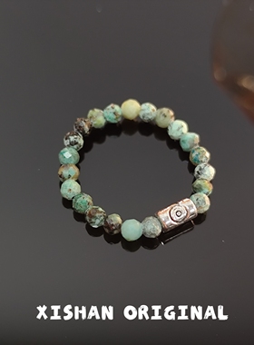 希山天然石新中式原创小众戒指