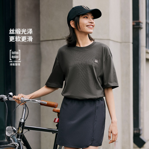 李宁短袖T恤男女款春季运动生活系列时尚常规短袖文化衫AHSU743 - 图0