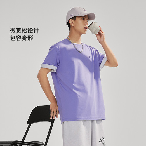 李宁短袖T恤男女款春季运动生活系列时尚常规短袖文化衫AHSU743 - 图1