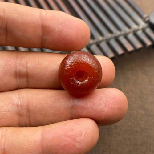 古玩民俗古法老气风化包浆红色老玛瑙珠子腰珠配饰配珠diy珠 - 图1