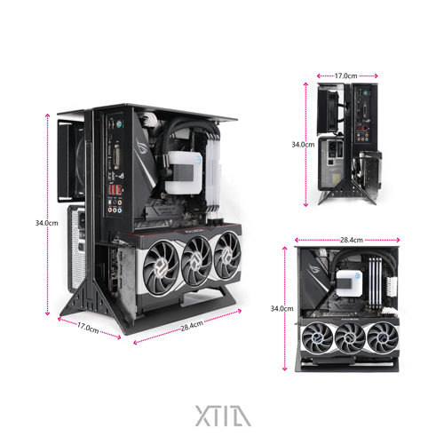 【Xproto-ATX-V2】XTIA ATX MATX开放式机箱小尺寸16L全铝定制 - 图1