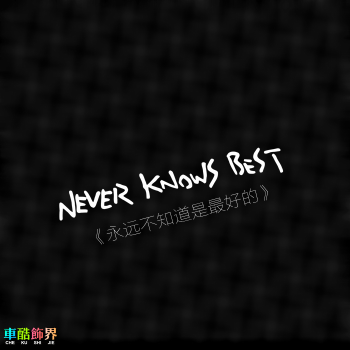 FLCL 特别的她 Never Knows Best动漫香烟英文字车笔记本机箱贴纸 - 图1