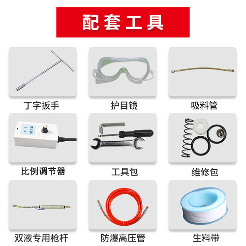 注浆机双液环氧树脂灌注机 水泥水玻璃注浆机 隧道堵漏防水补漏 - 图1