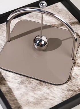 方形镜面立式纸巾座桌面抽纸收纳台酒店餐厅纸巾夹样板间创意摆件