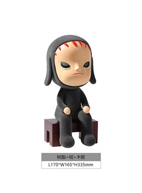 漫画卡通可爱失眠娃娃夜梦游娃娃蜗居海藻人偶玩偶树脂植绒公仔样