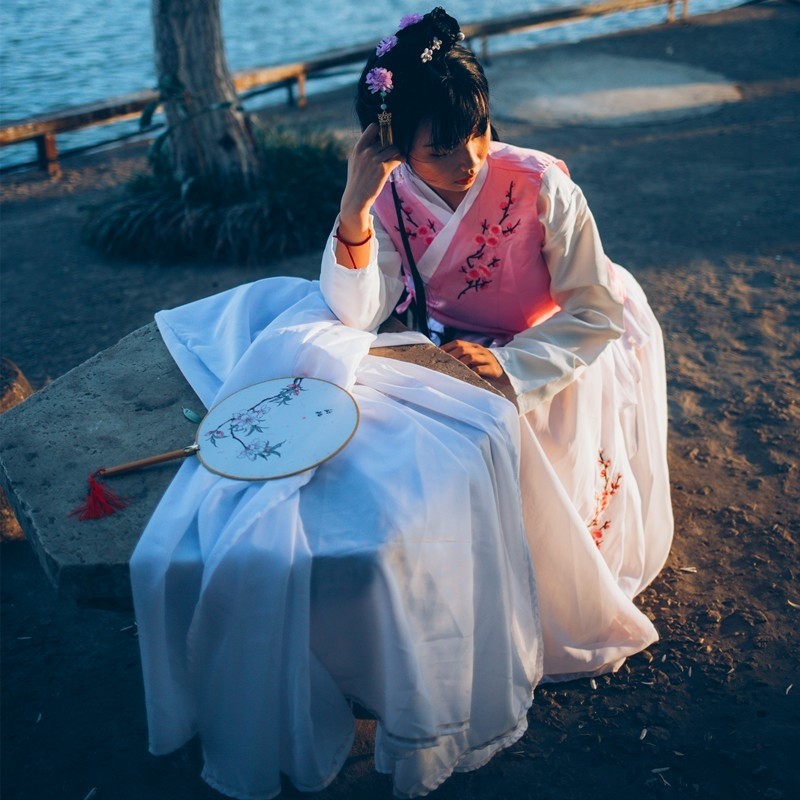 经典古装87版红楼梦林黛玉进贾府同款汉服演出服剧组影楼写真套装