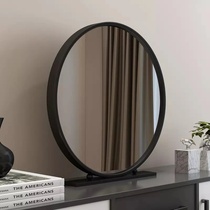 Makeup Mirror Large Size Desktop Mirror Desktop Round High-definition Mirror Comb Dresser Subnetting Red Beauty Cosmetic Mirror Bedroom Mirror