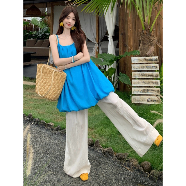 Dopamine pleated ຊຸດ camisole ສໍາລັບແມ່ຍິງ
