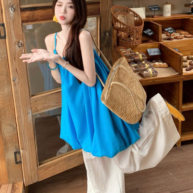 Dopamine pleated ຊຸດ camisole ສໍາລັບແມ່ຍິງ