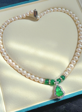 天然珍珠项链妈妈款玉髓吊坠生日礼物高级感母亲节礼物送婆婆长辈