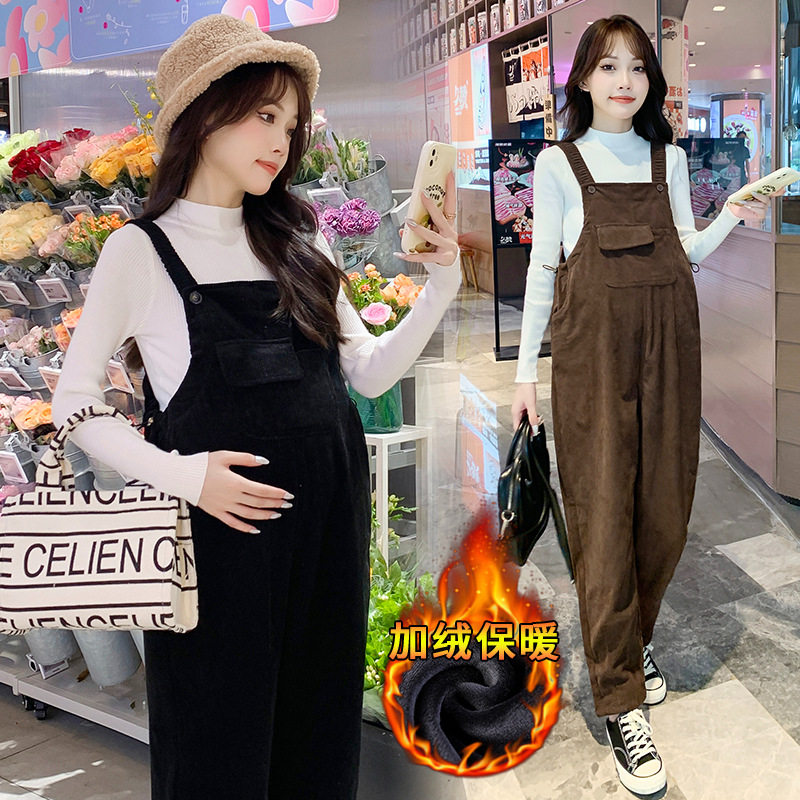 大码孕妇背带裤加绒加厚秋冬款2025小个子保暖裤子冬装春秋季外穿,淘宝优惠券,粉丝福利购,淘宝优惠卷