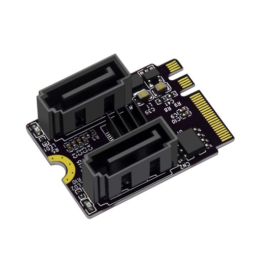 M2转SATA3.0扩展 KEY A+E WIFI的M.2转SATA硬盘转接卡免驱JMB582 - 图3