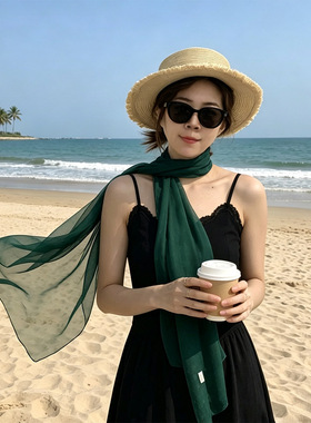 春秋雪纺韩版女士垂感丝巾