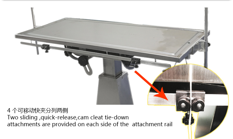 电动升降环槽型台面宠物手术台 动物解剖 手术床 加温功能选配 - 图2