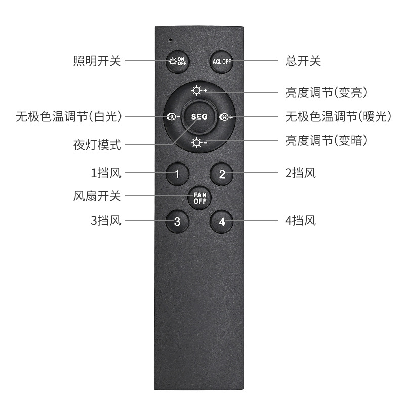 2024新款E27螺口风扇灯客厅吸顶吊扇灯餐厅卧室led三色光智能遥控 - 图2