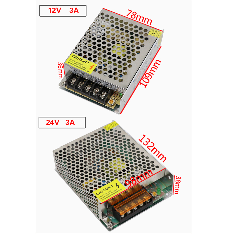 信达24V开关电源220V变24V变压器3A适配器马达配件72W电源开关