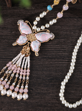 珍珠流苏璎珞项链汉服旗袍