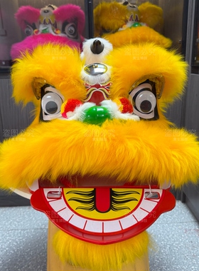 狮子头舞狮子头套开业醒狮花篮摆件小狮子花篮装饰道具儿童醒狮头