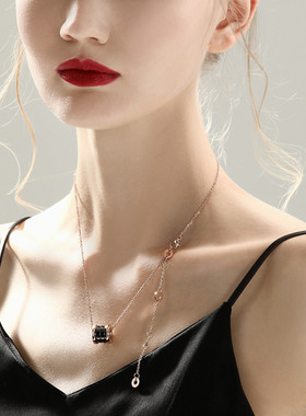 小蛮腰项链玫瑰金不掉色