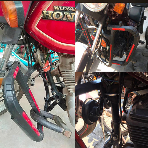 摩托车前保险杠天剑K天戟天剑雅马哈YBR125 男士加重塑钢蝴蝶护杠 - 图2