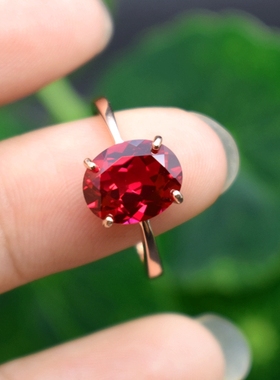 缅甸红宝石戒指女款24k结婚戒指