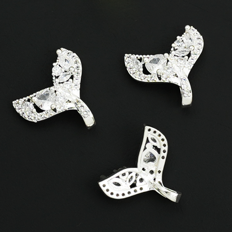 14K包金保色镶锆镂空鲸鱼尾吊坠diy手工挂坠挂饰手链项链饰品配件,淘宝优惠券,粉丝福利购,淘宝优惠卷