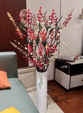 摆设花客厅发财果乔迁新年落地
