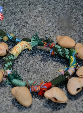 民族风天然印尼果壳手链彩色编织流苏音疗装饰手链创意礼品