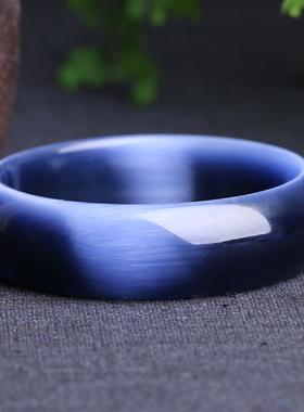 深蓝色猫眼石紫玉髓水晶饰品手镯