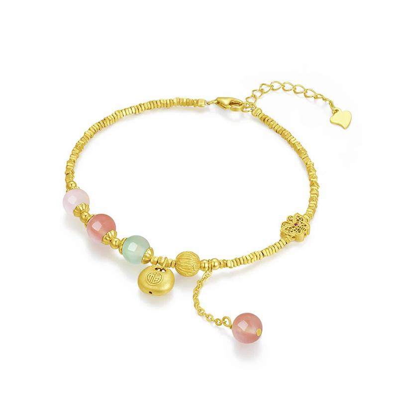 S925碎银子玛瑙福袋手链女款小众设计感新中式国风手饰送女友礼物