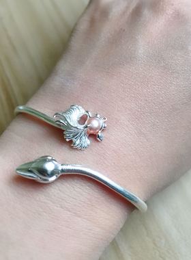 听白手作原创手工莲花手镯