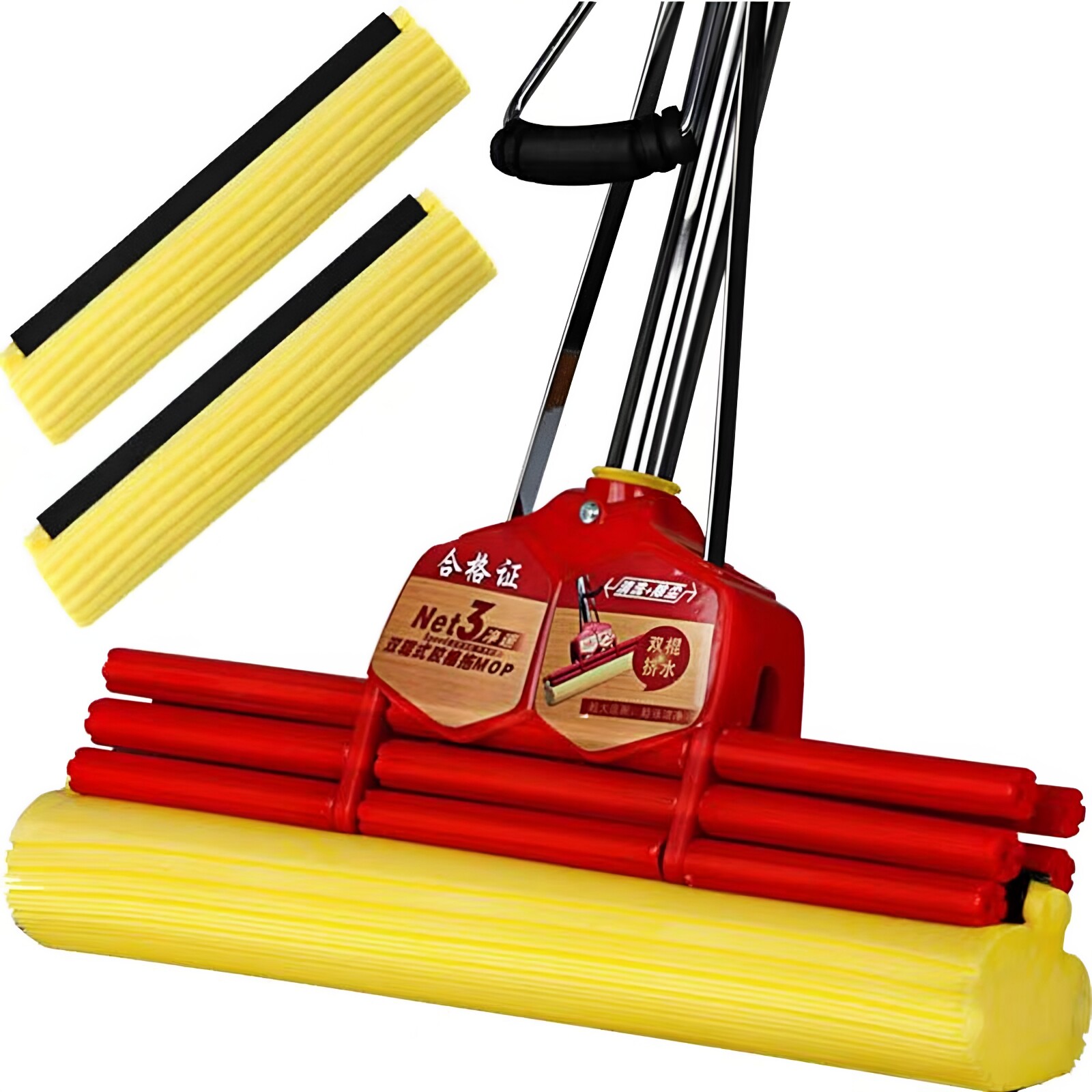 好太太吸水海绵拖把家用免手洗懒人拖布头干湿两用不锈钢胶棉拖把