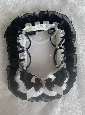 蕾丝卡套手工制作成品可挂书包小挂件可爱毛绒蕾丝卡套卡包少女心