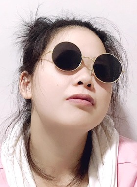 墨镜复古风伴郎情侣圆框太阳眼镜