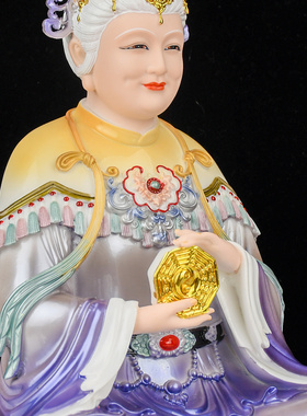 坐莲老母神像佛像摆件