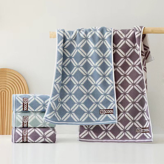 Towel pure cotton household face wash absorbent pure cotton large face towel for men and women bathing new soft absorbent towel