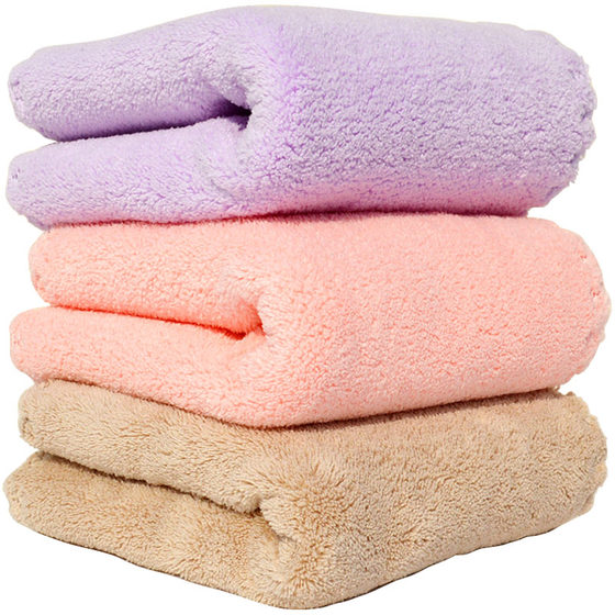 High-density coral velvet cotton absorbent children's towel