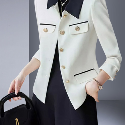 名媛小香风西装外套2025秋季新款高级感气质小个子修身上衣短外套 - 图2