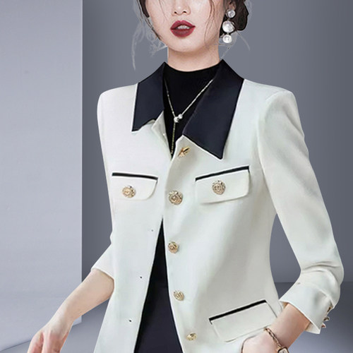 名媛小香风西装外套2025秋季新款高级感气质小个子修身上衣短外套 - 图1
