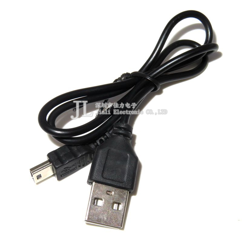 1米粗线OD3.5mm 全铜V3 迷你mini USB 5P线 MP3/MP4数据线 - 图1